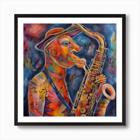 Saxophone Player Art Print