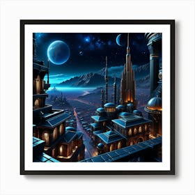 Futuristic City 25 Art Print