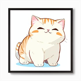 Sticker series: Happycat Art Print