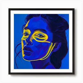 Neon Girl 2 Art Print