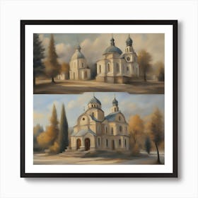 Two Churches Art Print