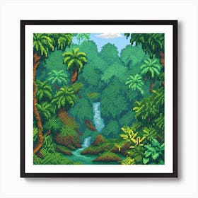 Pixel Jungle 1 Art Print