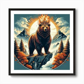 Bear King Art Print