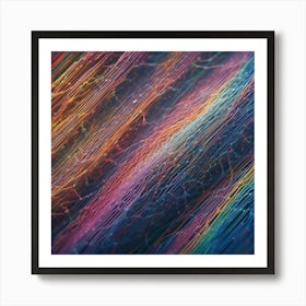 Abstract Of Colorful Lines Art Print