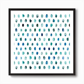 Palette Dots Blue Square Art Print