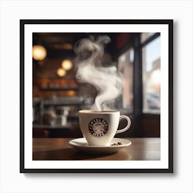 Coffee Cup Steaming Art Print