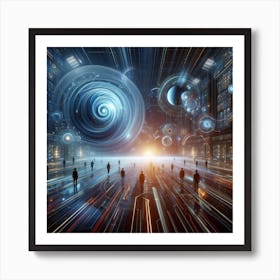 Futuristic City 140 Art Print