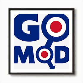 GO MOD ))(( 60s Retro British Subculture Northern Soul Fan Art Print