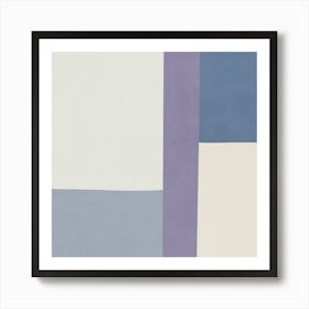 Minimalist Abstract Geometries - Blue 02 Art Print