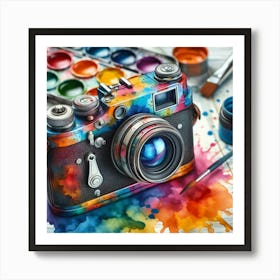 Colorful Camera 1 Art Print