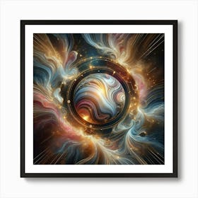 Radiant Mysterious Marble Light: Multicolor marble 6 Art Print