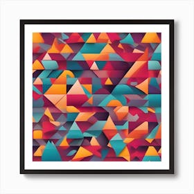 Abstract Triangles Art Print