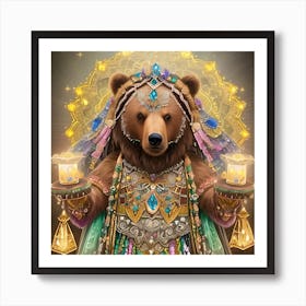 Bear In A Dress Art Print