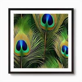 Peacock Feathers 5 Art Print