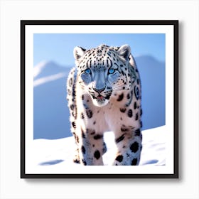 Snow Leopard Art Print