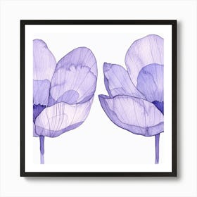 Two Purple Flowers Art Print