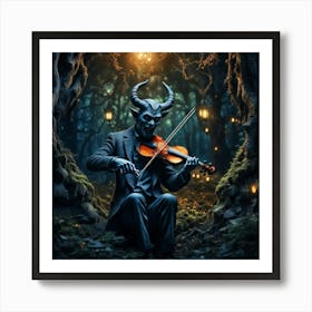 The Devil Plays A Fiddle Art Print