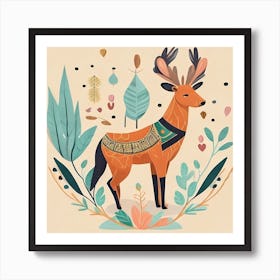 Deer Illustration Art Print