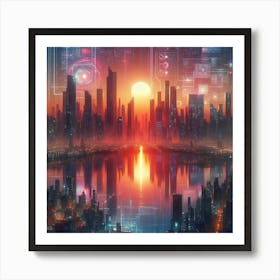 Futuristic Cityscape 16 Art Print