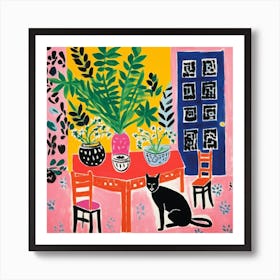 Cat In The House Art Print