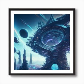 Futuristic City 26 Art Print