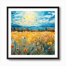 Poppies In The Meadow 3 Art Print