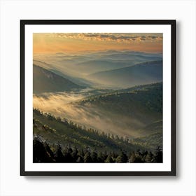 Majestic Mountain Sunrise Art Print