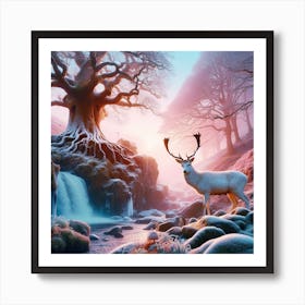 Deer In The Forest 3 Art Print