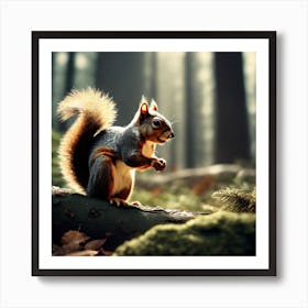 Squirrel In The Forest 234 Art Print