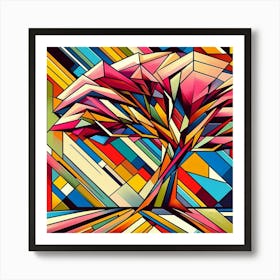 Abstract modernist Acacia tree 3 Art Print