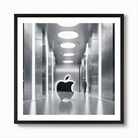 Create A Cinematic, Futuristic Appledesigned Mood With A Focus On Sleek Lines, Metallic Accents, And A Hint Of Mystery 10 Art Print