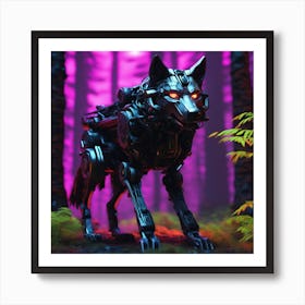 Robot Wolf Art Print