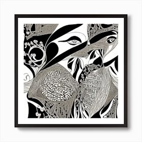 ''Black And White'' Art Print