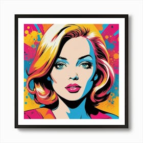 Pop Portrait Of A Woman Art Print