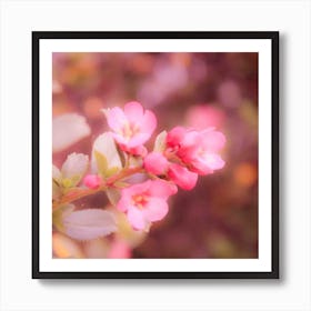 Dreamy Pink Flowers Art Print