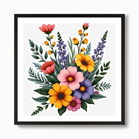 Bouquet Of Flowers 3 Art Print