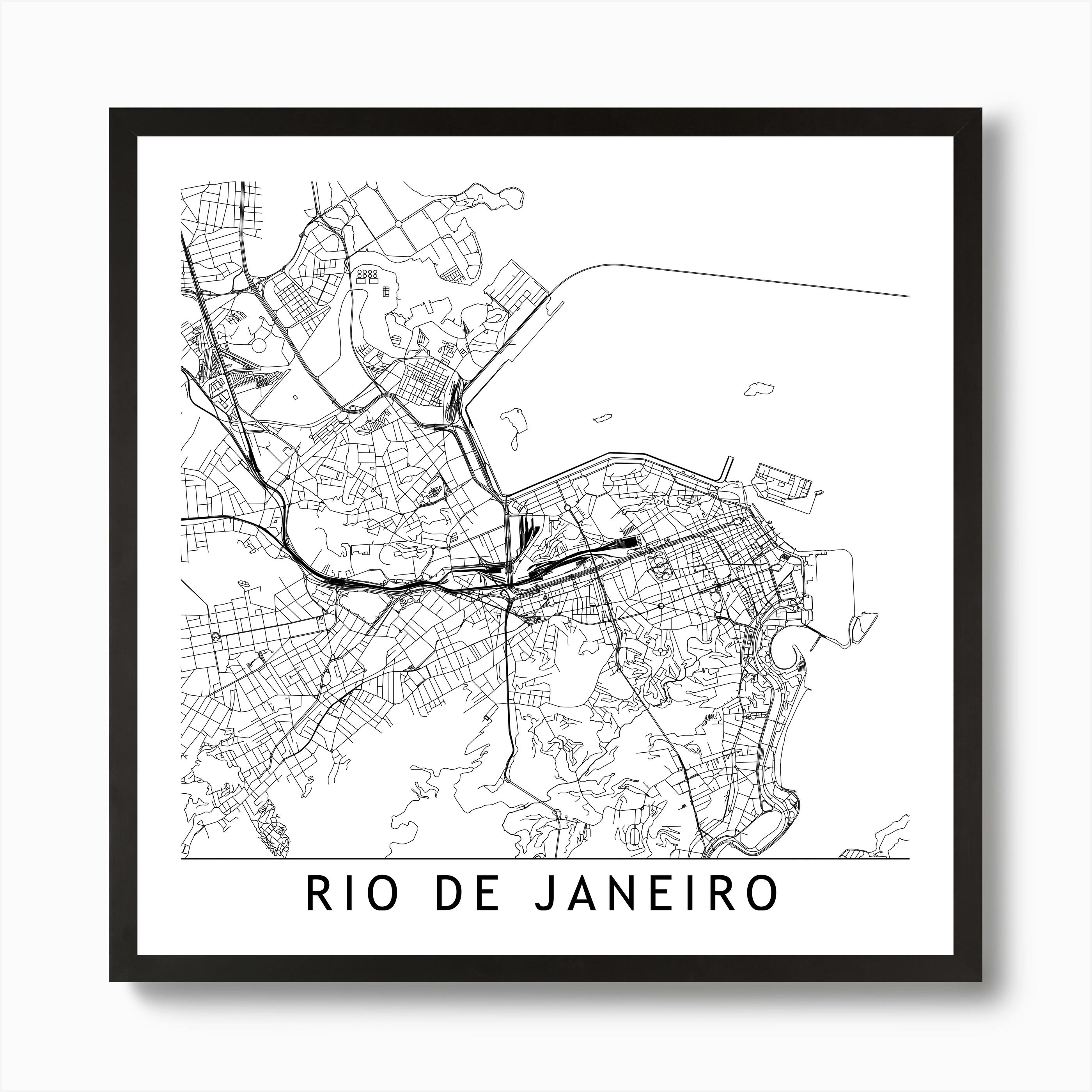 Rio De Janeiro Typography City MULTI CANVAS WALL ART Picture Print