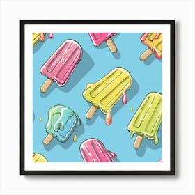 Ice Cream Pops 3 Art Print