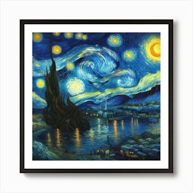 The Starry Night, Vincent Van Gogh Art Print