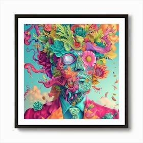 Psychedelic Man 3 Art Print