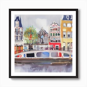 Amsterdam Bridge Art Print