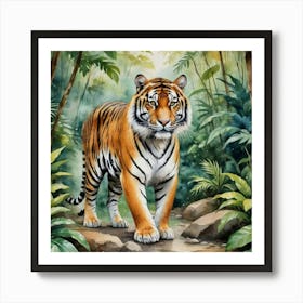 Tiger In The Jungle Art Print