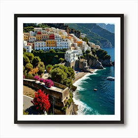 Leonardo Lightning Amalfi Coast Drive Xv Art 0 Art Print