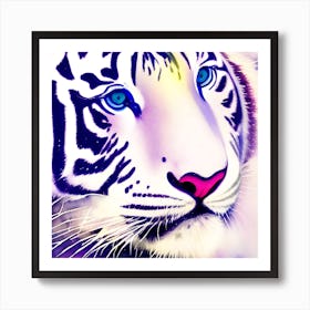 White Tiger Art Print