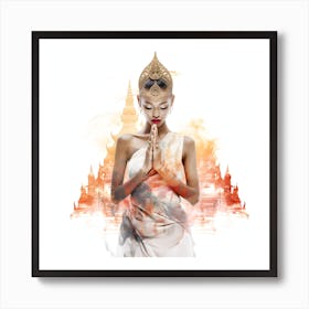 Artjuicebycsaba Full Body Style Minimalist Traditional Thai Dan 3f640177 E77e 4833 9d9d Ed0788faad57 Denoised Upscaled X4 Art Print