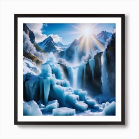 Ice Waterfall Art Print