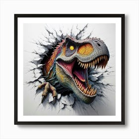 Dinosaur Wall Sticker 1 Art Print