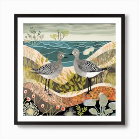 Bird In Nature Grey Plover 4 Art Print