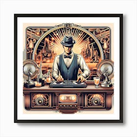 Steampunk Dj Art Print