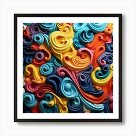 Colorful Swirls 1 Art Print